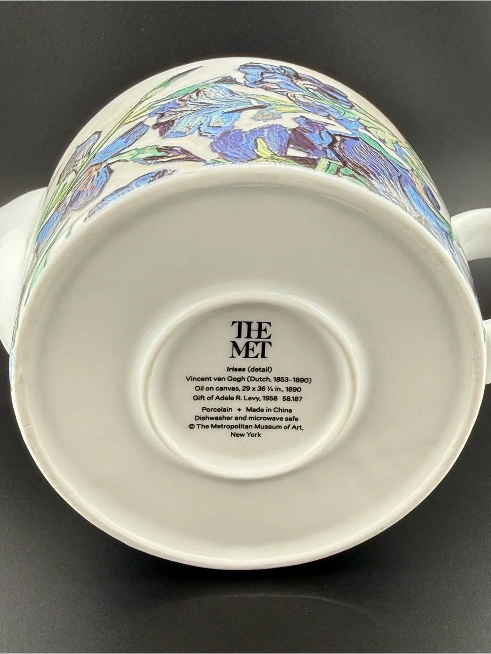 Van Gogh Irises Tea Set The Met Museum Teapot & 2 Cups Porcelain Displayed Only